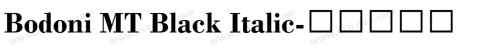 Bodoni MT Black Italic字体转换